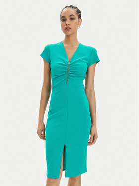 Rinascimento Rinascimento Koktel haljina CFC0117728003 Tirkizna Slim Fit