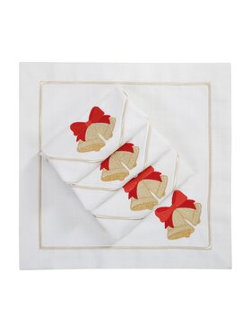 Roseberry Home Roseberry Home Serwetki Jingle Bells Panama Biały