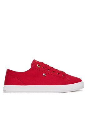 Tommy Hilfiger Tommy Hilfiger Sportcipők Th Foxing Sneaker Canvas FW0FW09170 Piros