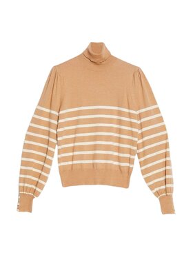 Liu Jo Liu Jo Rolák LIU JO JEANS Maglione dolcevita Donna WF2060MA75L C3154 Beige Barevná Standard Fit