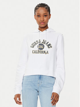Guess Guess Bluză W5RQ29 K68I4 Alb Regular Fit