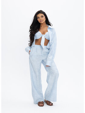Love Saints Love Saints Komplet bluzka i spodnie L26LF-KE-K01 Niebieski Slim Fit