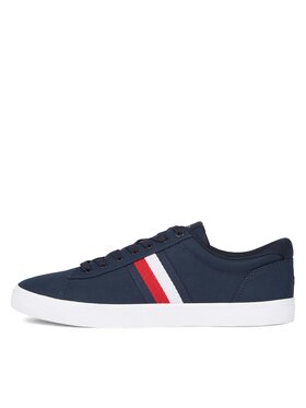 Tommy Hilfiger Tenis Superge Iconic Vulc Stripes Mesh FM0FM05072 Mornarsko Modra