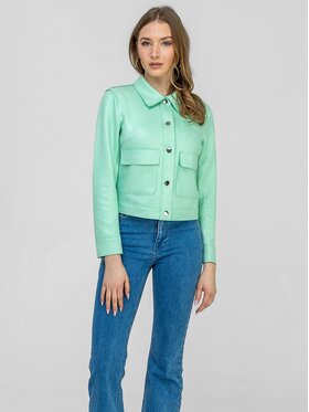 Perso Perso Kurtka przejściowa BLE262676F Zielony Regular Fit