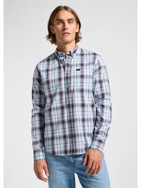 Lee Lee Koszula BUTTON DOWN Szary Regular Fit