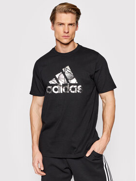 adidas adidas T-Shirt Foil Badge Of Sport Graphic HE4789 Czarny Standard Fit