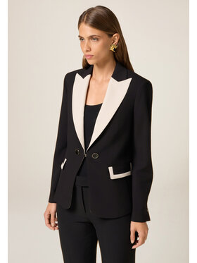 Oltre Oltre Giacca di transizione Q785R104567N0Z3 Nero A-Line Fit