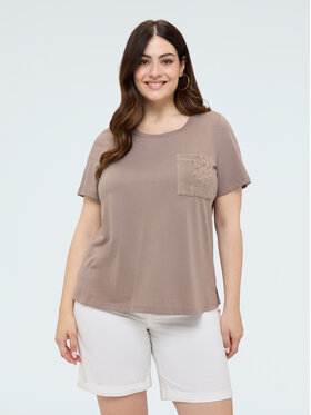 Fiorella Rubino Fiorella Rubino T-shirt G062L009578N022 Marrone Regular Fit