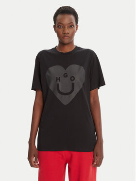 HUGO HUGO T-Shirt Vintage 50545053 Czarny Loose Fit