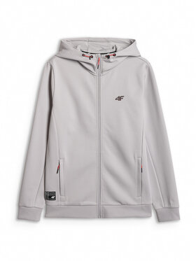 4F 4F Bluza MONOCHROME MOVEMENT Szary jasny Regular Fit