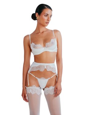 Perilla Perilla Pas do pończoch Pas do pończoch Grisella Off-White Biały