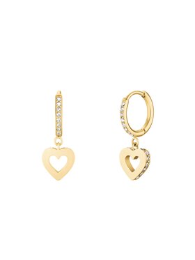 Rosefield Rosefield Kolczyki DIAMOND HEARTS Złoty