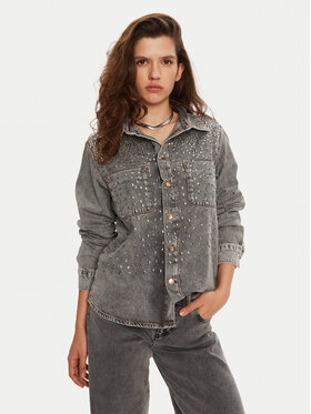 One Teaspoon One Teaspoon Jeanshemd 26691 Grau Regular Fit