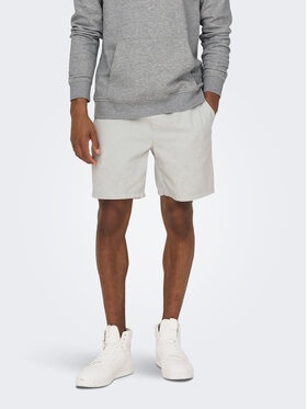 Only & Sons Only & Sons Bavlnené šortky 22025790 Écru Regular Fit