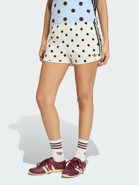 adidas adidas Szorty materiałowe 161637 Biały Loose Fit