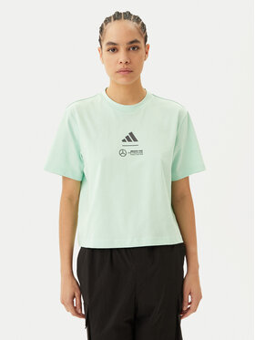 adidas adidas T-särk Mercedes - AMG Petronas Formula One Team Premium JY3077 Roheline Loose Fit