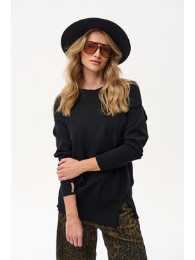 blue shadow blue shadow Sweter Kiro Czarny Regular Fit