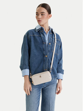Tommy Hilfiger Tommy Hilfiger Geantă Th Daily Camera Bag Mono AW0AW18414 Alb