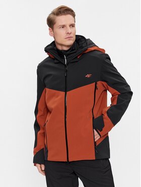 4F 4F Lyžařská bunda 4FWAW23TTJAM438 Černá Regular Fit