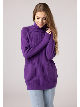 QUIOSQUE QUIOSQUE Sweter QUIOSQUE 6VD006701 Fioletowy Regular Fit
