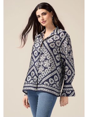 Oltre Oltre Camicia 5108R003009N0S1 Blu Over Fit