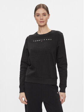 Tommy Jeans Tommy Jeans Μπλούζα Linear DW0DW17323 Μαύρο Regular Fit