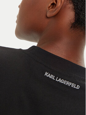 KARL LAGERFELD T-shirt 226W1703 Crna Relaxed Fit