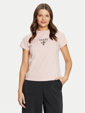 Guess Guess Тишърт V4YI21 KCDH1 Розов Slim Fit