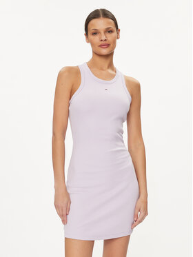 Tommy Jeans Tommy Jeans Rochie de vară Essential DW0DW17406 Violet Slim Fit