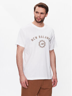 New Balance New Balance Póló Sport Seasonal Graphic MT31904 Fehér Relaxed Fit