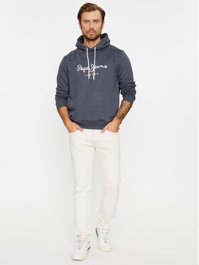 Pepe Jeans Majica Dugih Rukava Nouvel Hoodie PM582521 Tamnoplava Regular Fit