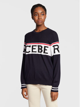 Iceberg Iceberg Пуловер 22II2P0A0017010 Тъмносин Relaxed Fit