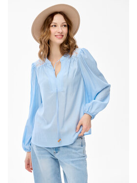 blue shadow blue shadow Bluzka Wena Niebieski Regular Fit