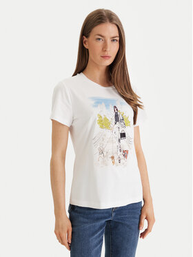 DKNY DKNY T-Shirt Central Park Conversational P61M0WNA Weiß Regular Fit