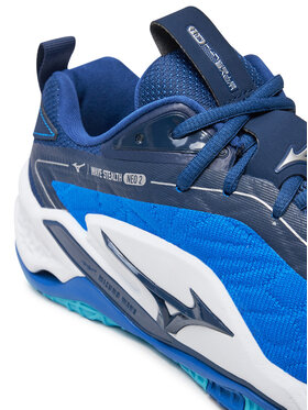 Mizuno Čevlji Za športe V Zaprtih Prostorih Wave Stealth Neo 2 X1GA2400 Modra