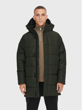 Only & Sons Only & Sons Wintermantel Carl Long 22020156 Grün Regular Fit