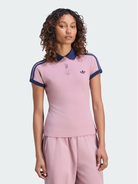 adidas adidas Polo 159123 Fioletowy Slim Fit