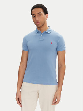 Polo Ralph Lauren Polo Ralph Lauren Тениска с яка и копчета 710536856444 Светлосиньо Slim Fit