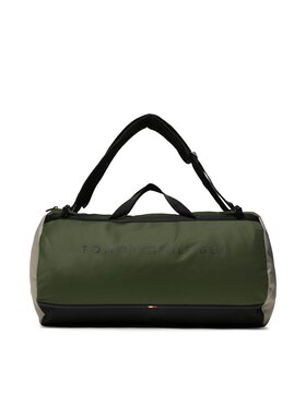 Tommy Hilfiger Tommy Hilfiger Geantă Th Urban Essential Barrel Bag AM0AM10918 Verde