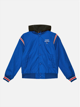 Tommy Hilfiger Tommy Hilfiger Куртка бомбер Th Logo Bomber Jacket KB0KB08742 Голубий Regular Fit