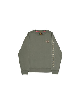 Alpha Industries Alpha Industries Bluza Camo Sleeve Sweatshirt Zielony Regular Fit