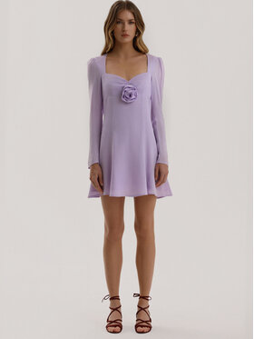 MARI PRETI MARI PRETI Sukienka koktajlowa Baby Doll Fioletowy Regular Fit