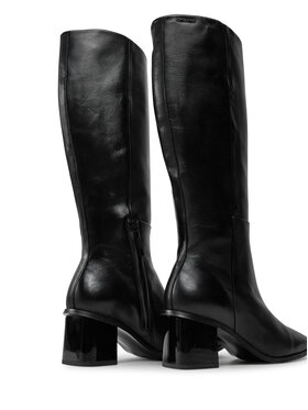 Calvin Klein Zimski škornji Heel Knee Boot 50 W/Ml Lth HW0HW02321 Črna