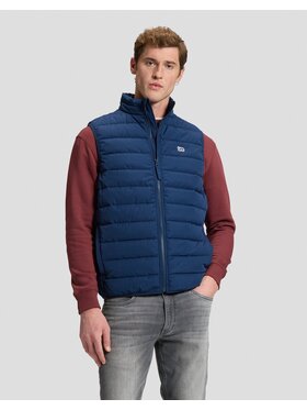 Lee Lee Kurtka puchowa STAND COLLAR PUFFER VEST Niebieski Regular Fit