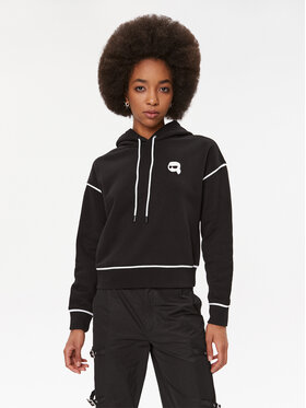 KARL LAGERFELD KARL LAGERFELD Μπλούζα Ikonik 2.0 235W1816 Μαύρο Regular Fit