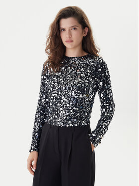 ONLY ONLY Bluzka Catina 15358382 Czarny Slim Fit