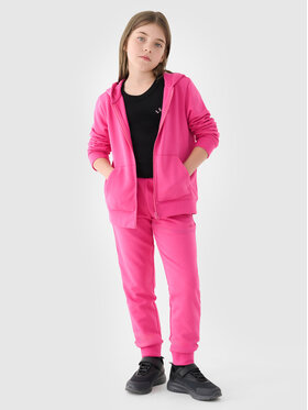 4F 4F Bluza BASIC_ Różowy Regular Fit