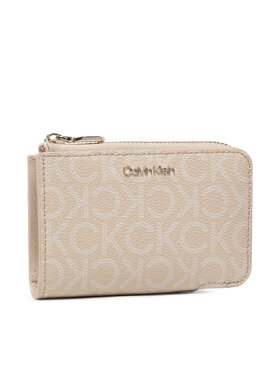 Calvin Klein Calvin Klein Etui na karty kredytowe Ck Must Z/A Sm W/Cardslot Mono K60K609436 Beżowy