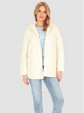 Perso Perso Kurtka damska BLE251047F Écru Regular Fit