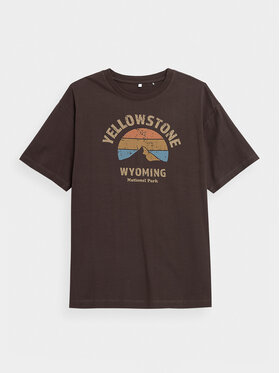 Outhorn Outhorn T-Shirt OTHAW23TTSHM0940 Brązowy Regular Fit